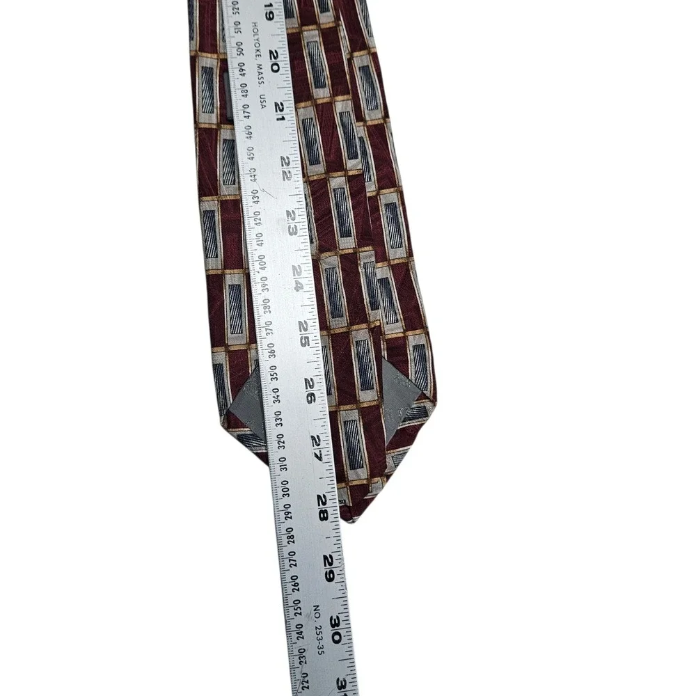 Robert Talbott‎ Necktie Burgundy Geometric Silk Tie Nordstrom Mens Business Work